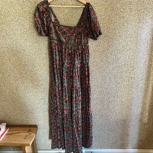 Free people corduroy peasant maxi dress